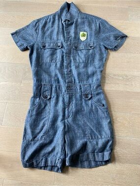 MR TURK Men's Short Jumpsuit chambray Cotton size M